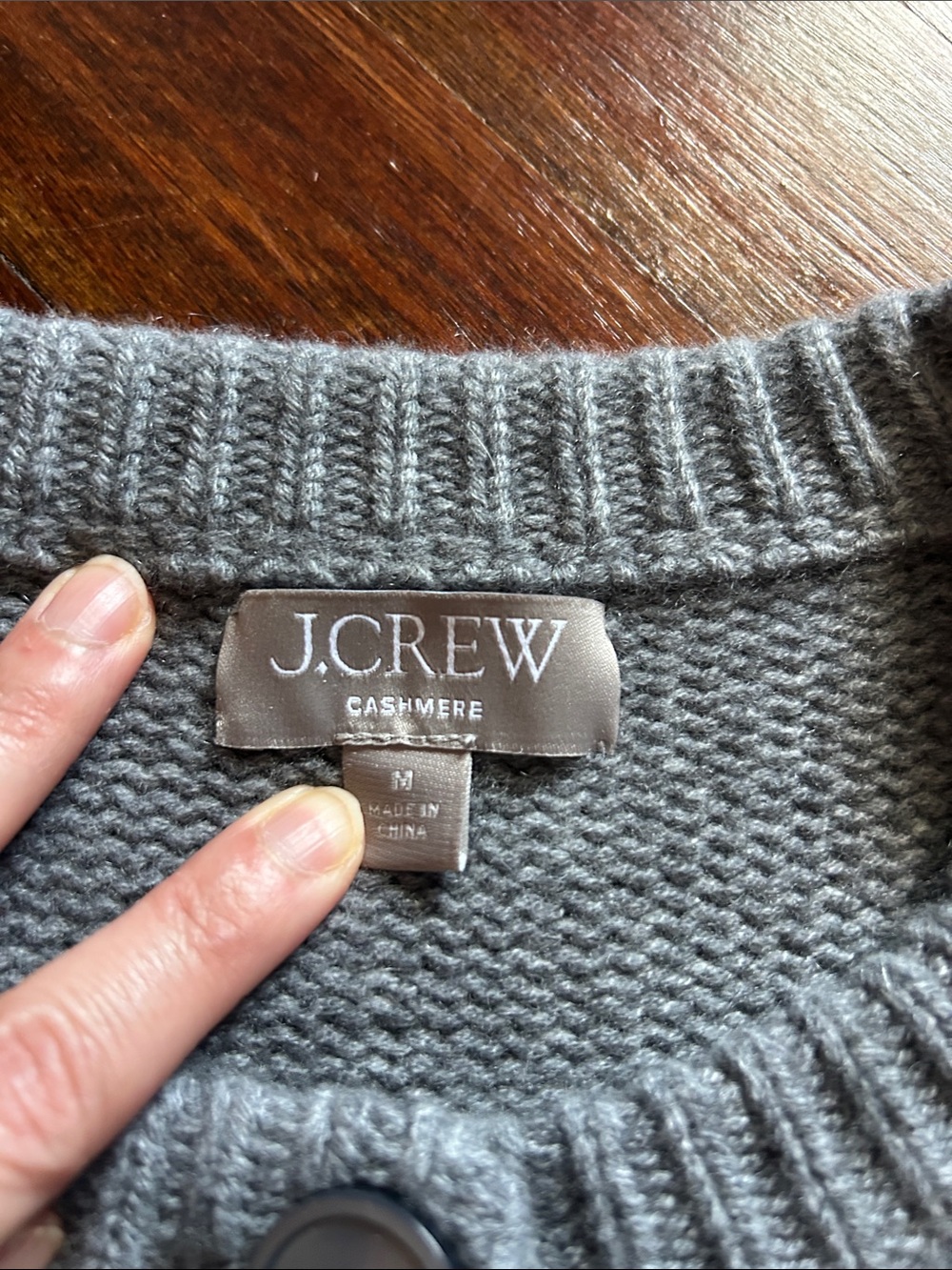 J. Crew Cashmere relaxed Fair Isle cardigan sweater Sz M - Picture 3 of 7